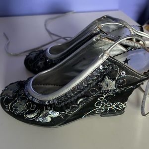 Naughty Monkey beaded shoes size 6